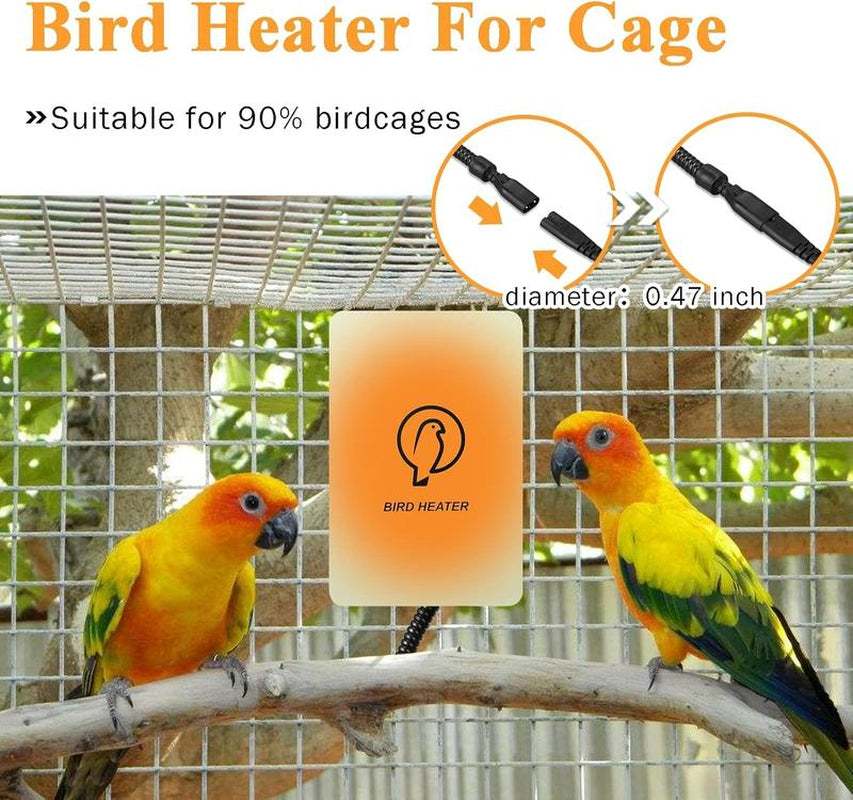 3.7"X5.7" Newest Upgraded Winter Outdoor Bird Bath Heater, Bird Bath Heater, Bird Heater, Cage Bird Heater - Bird Cage Accessories, Parrot Cage Accessories for All Kinds of Birds