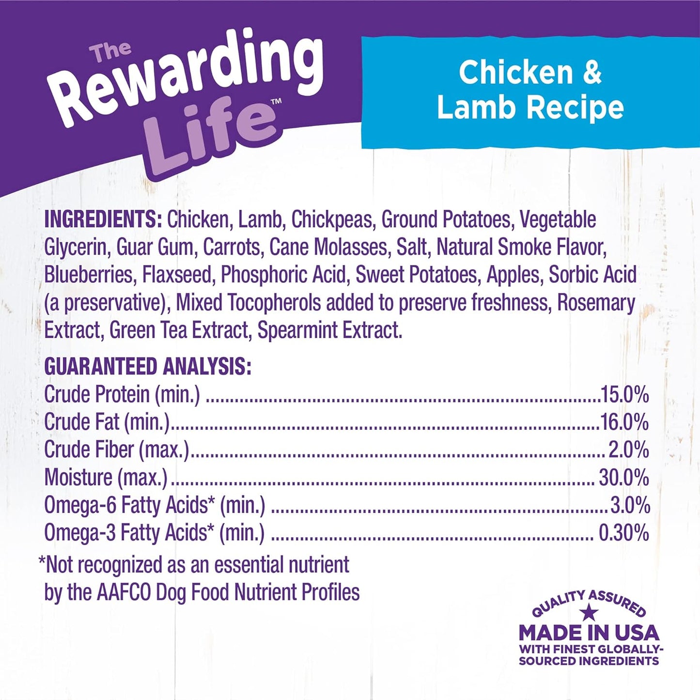 Rewarding Life Dog Treats, Natural, Training Treat, Grain Free, Soft Chicken & Lamb (6 Ounce Bag)