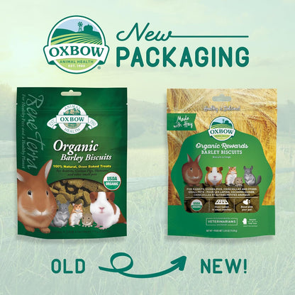 Organic Rewards Barley and Hay Biscuit Treats for Rabbits, Guinea Pigs, Chinchillas, and Small Pets