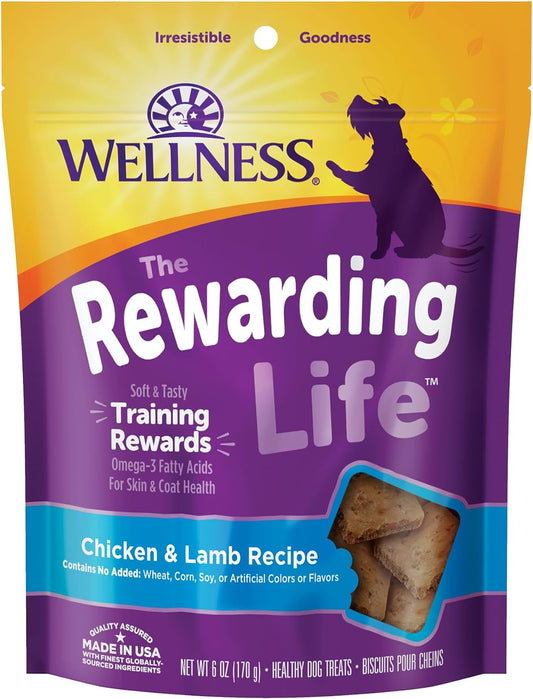 Rewarding Life Dog Treats, Natural, Training Treat, Grain Free, Soft Chicken & Lamb (6 Ounce Bag)