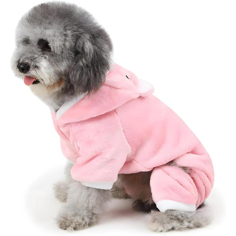 Dog 2019 Pig Costume Small and Medium Pet New Year Hoodie Cat Halloween Chriasmtas Party Warm Coat(M)