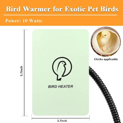 3.7"X5.7" Newest Upgraded Winter Outdoor Bird Bath Heater, Bird Bath Heater, Bird Heater, Cage Bird Heater - Bird Cage Accessories, Parrot Cage Accessories for All Kinds of Birds