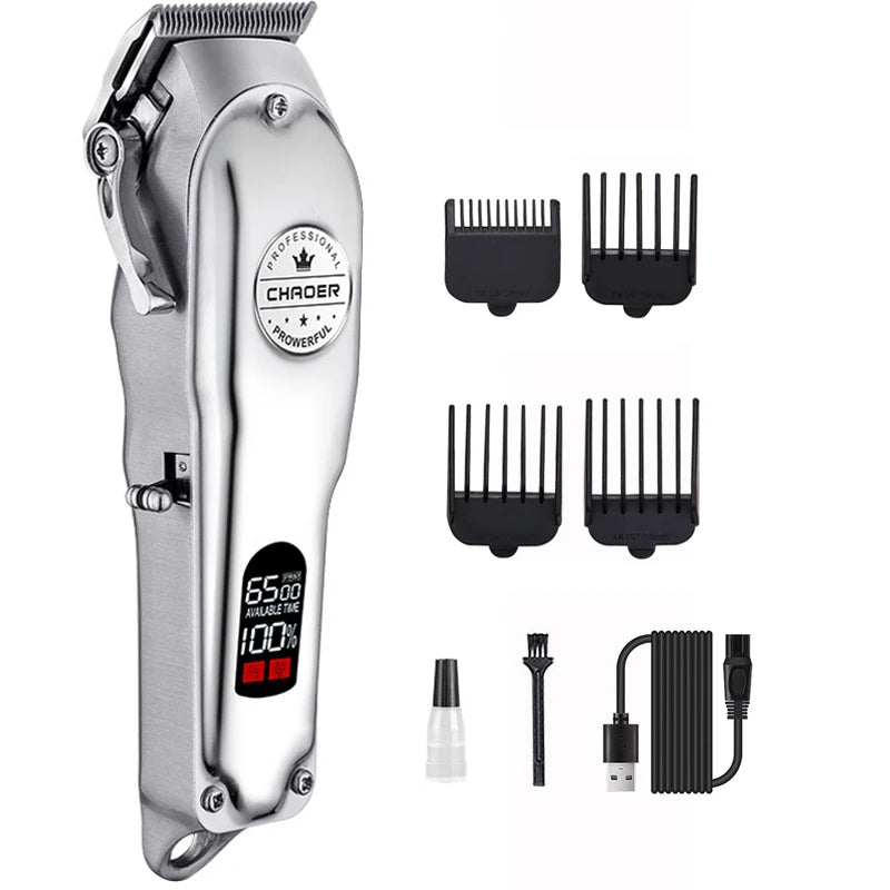 Professional Dog Hair Clipper All Metal Rechargeable Pet Trimmer Cat Shaver Cutting Machine Puppy Grooming Haircut Low Noice