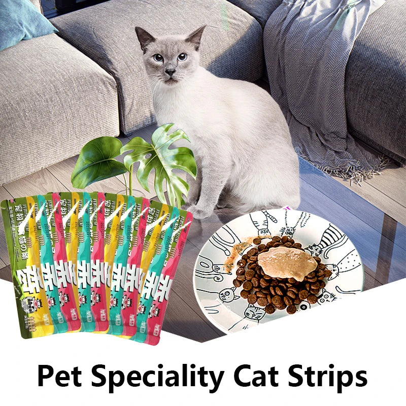 Pet Snacks Catsauce Raw Bone Meat Nutrition Tuna Beef Cat Wet Food Packs Milkshake Cat Snacks Cat Strips Pet Food Hair Beauty