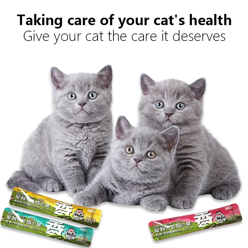 Pet Snacks Catsauce Raw Bone Meat Nutrition Tuna Beef Cat Wet Food Packs Milkshake Cat Snacks Cat Strips Pet Food Hair Beauty