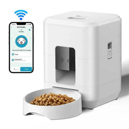 Automatic Cat Feeder Wifi Smart Food Pet Dispenser 2L Wifi Timed Quantitative Automatic Cat Food Dispenser Cat Dog Bowl