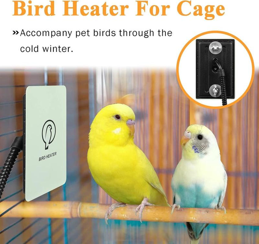 3.7"X5.7" Newest Upgraded Winter Outdoor Bird Bath Heater, Bird Bath Heater, Bird Heater, Cage Bird Heater - Bird Cage Accessories, Parrot Cage Accessories for All Kinds of Birds