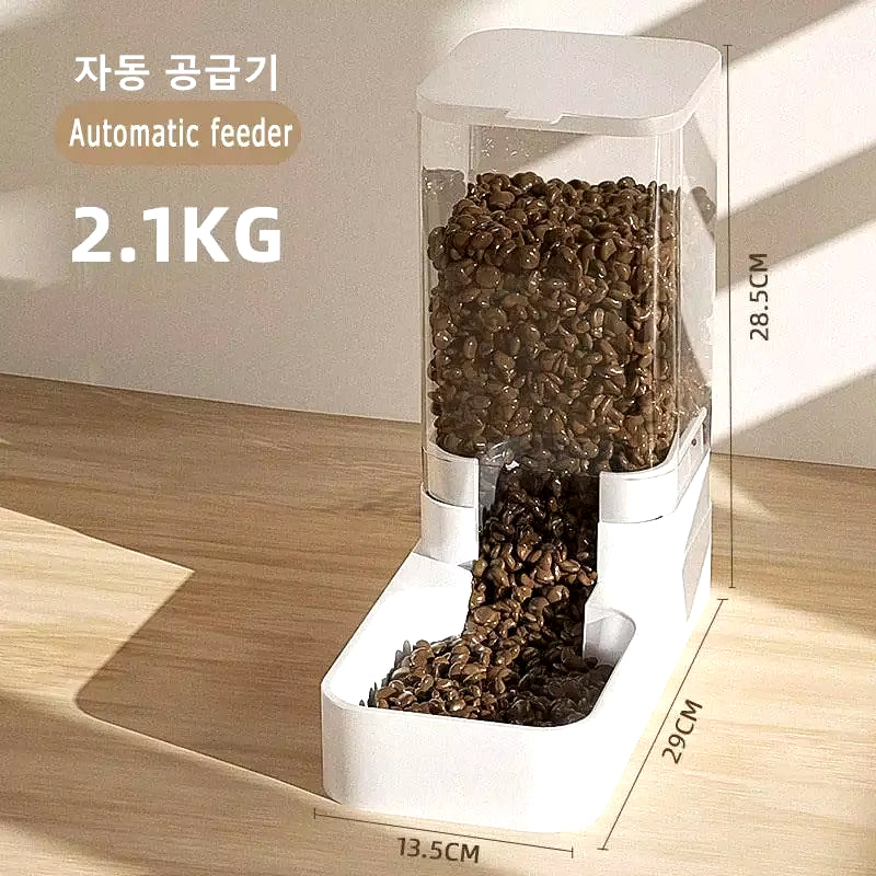 Pet Feed Dispenser Cat Dog Bowl Automatic Feeder Pet Accessories Dog Feeder Automatic Feeding Water Bowl Transparent Pet Storage