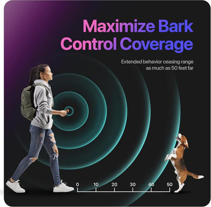 Dog Bark Deterrent Devices, anti Barking Device for Dogs - Barking Silencer Dog - Professional Dog Training Tool W/ 3X Sonic Emitters Ultra-Long Range