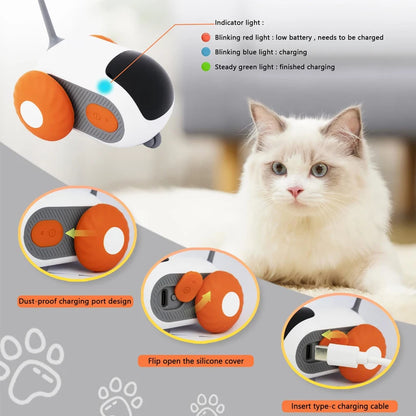 Pet Gravity Cat Smart Interactive Car Toy Automatic Moving Remote Mouse Indoor Kitty Ball Toys Controlled Car for Dogs Playing