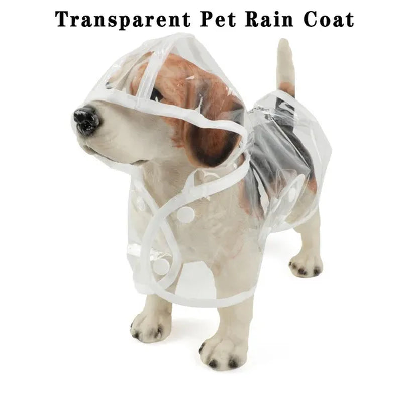 Waterproof Dog Raincoat with Hood Transparent Pet Dog Puppy Rain Coat Cloak Costumes Clothes for Dogs Pet Supplies Puppy Clothes